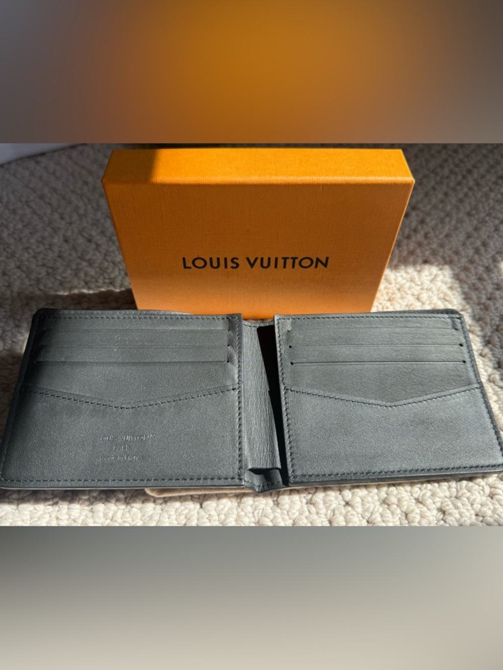 Louis Vuitton Men’s Black Damier Graphite Slender Wallet - Picture 10 of 11